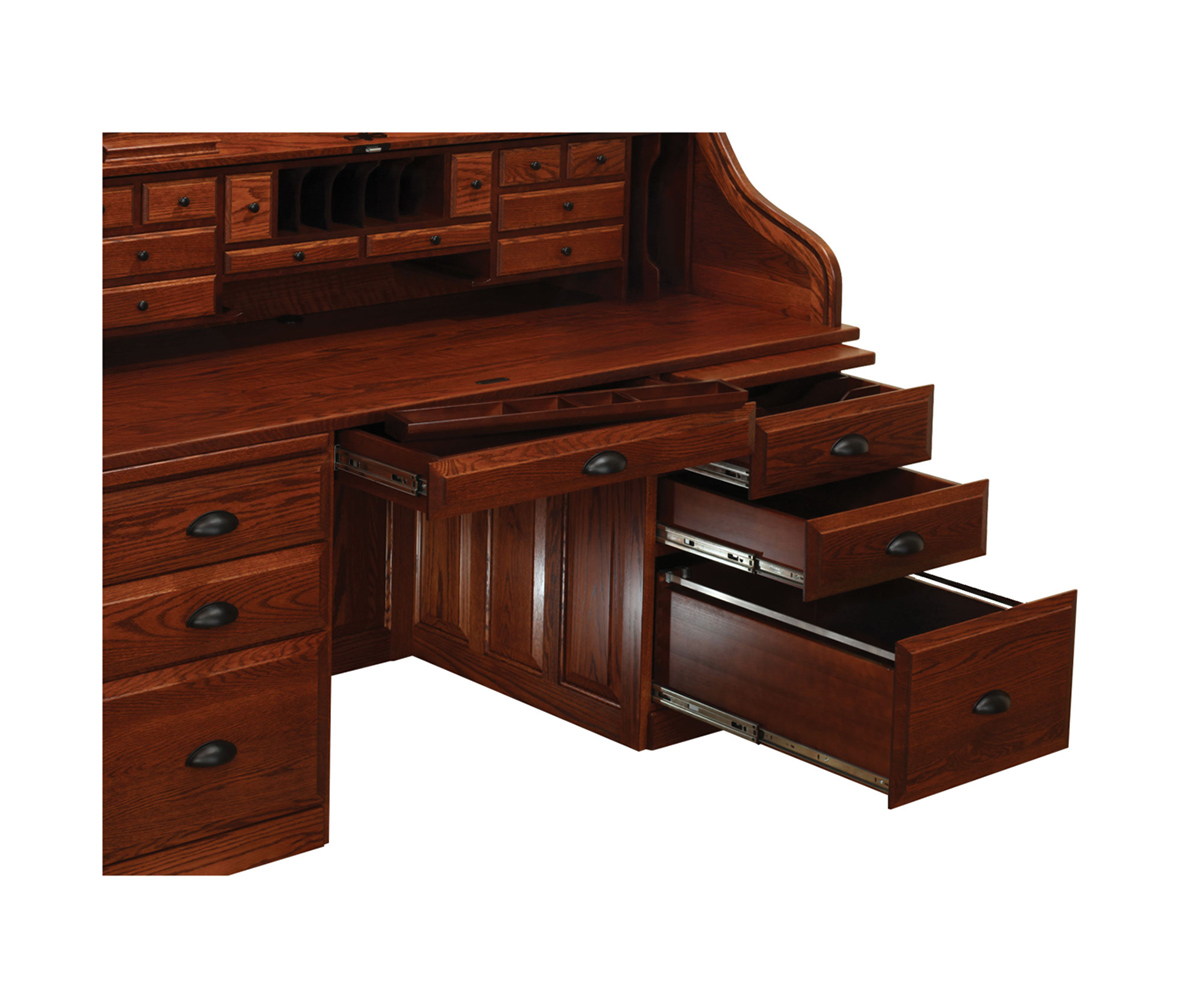 68" Traditional Rolltop Desk - Image 2