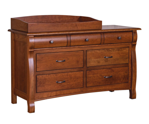 Castlebury 7 Drawer Dresser With  Changing Box Top Option