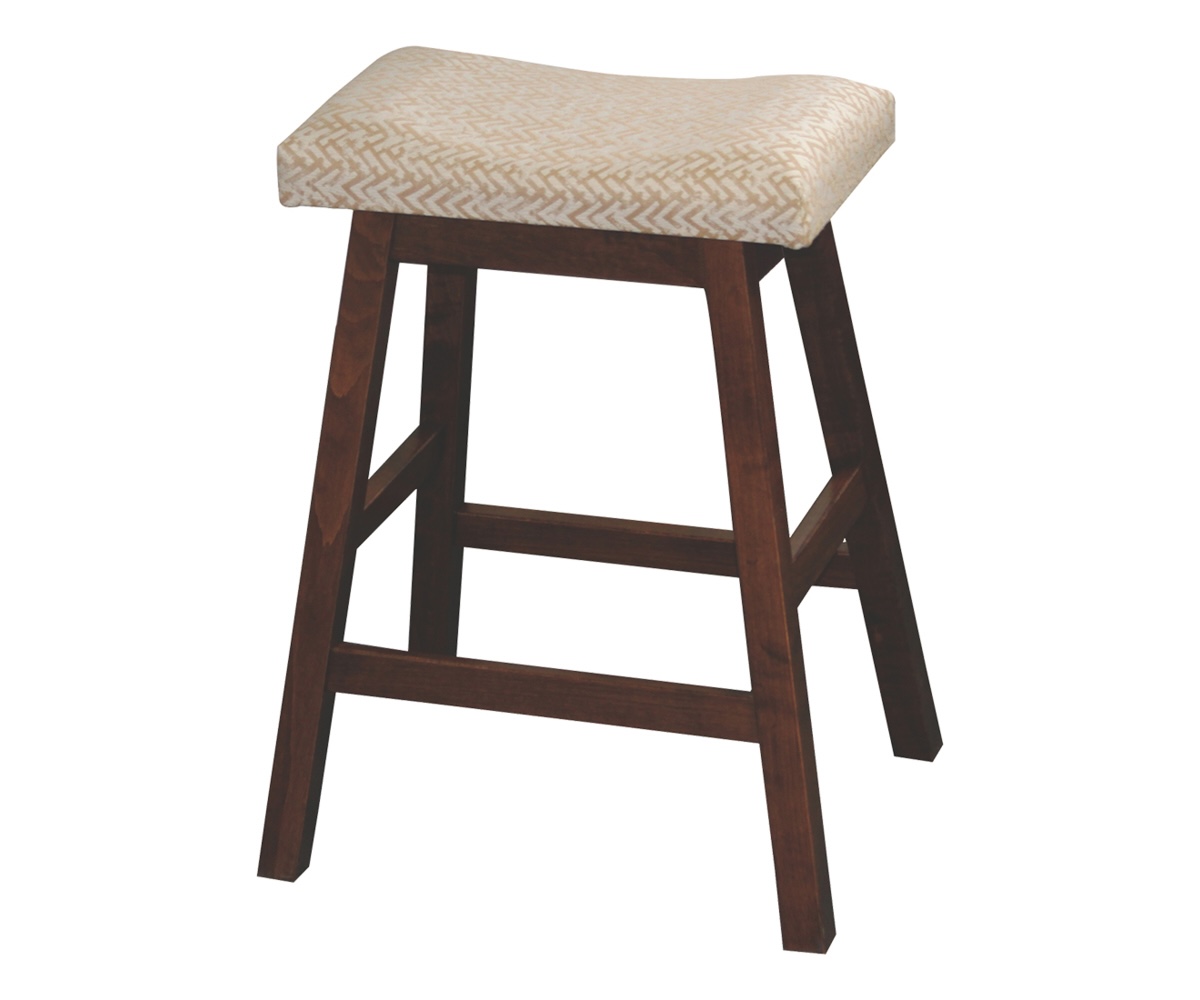 24" Wave Bar Stool with Fabric